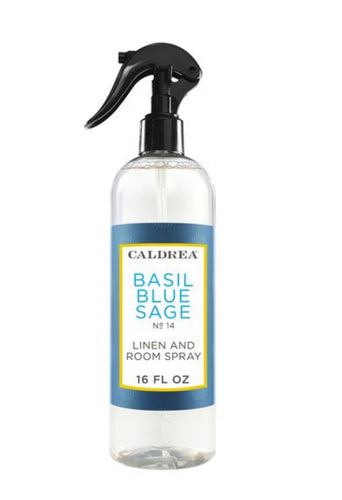 Caldrea Linen and Room Spray, Basil Blue Sage,16 oz